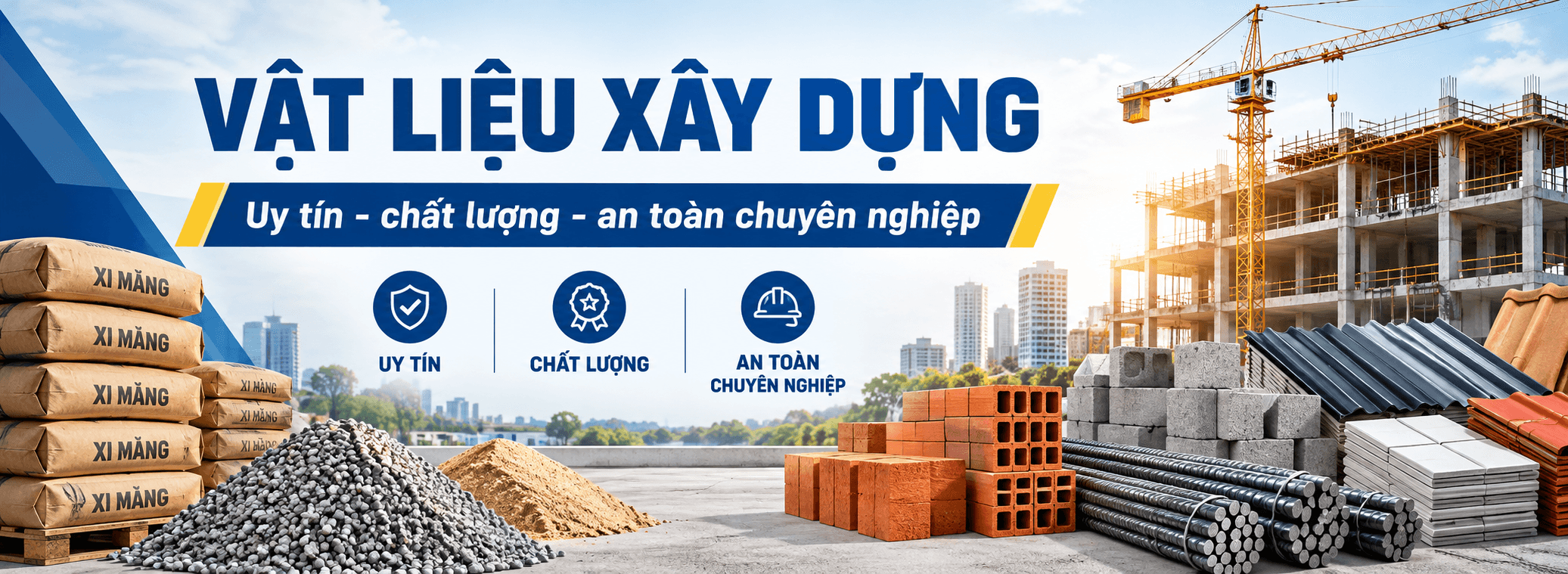Vật liệu xây dựng uy tín, chất lượng, an toàn chuyên nghiệp